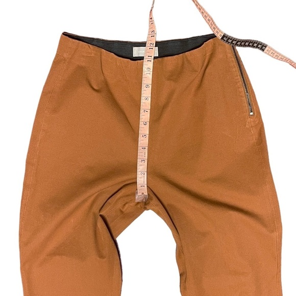 Everlane Cocoa Brown Flat Front Ankle Stretch Business Casual Crop Pants 12 - Picture 5 of 8